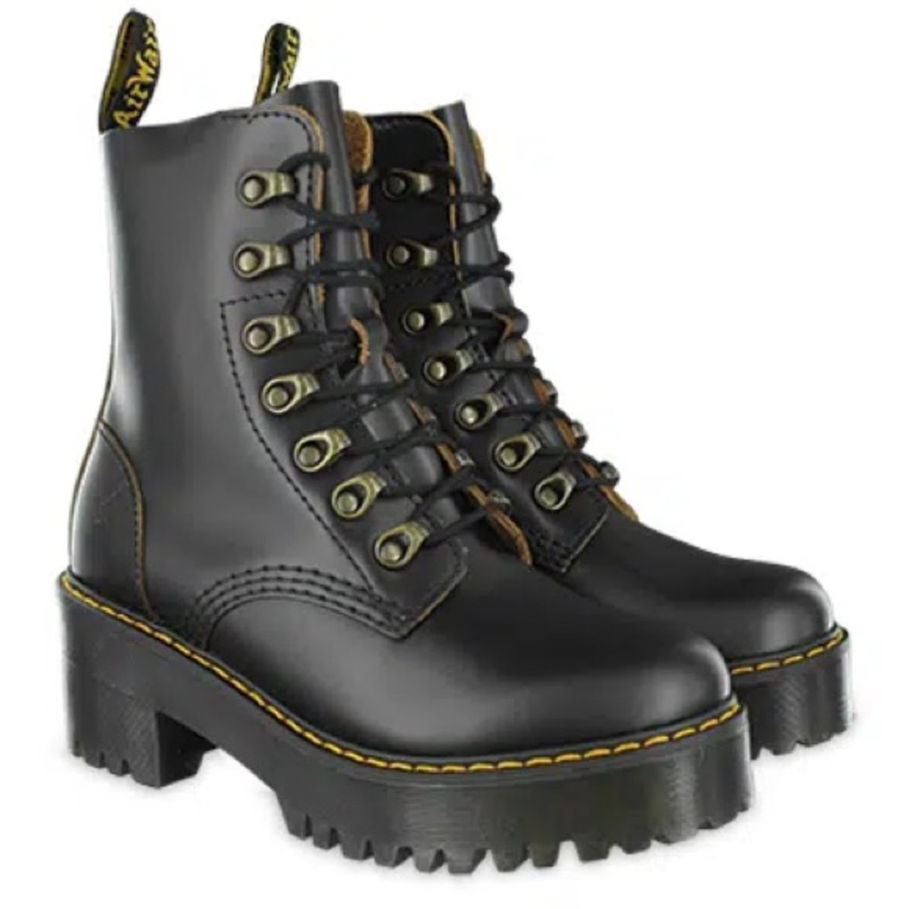 Dr. Martens Black Leona Boots